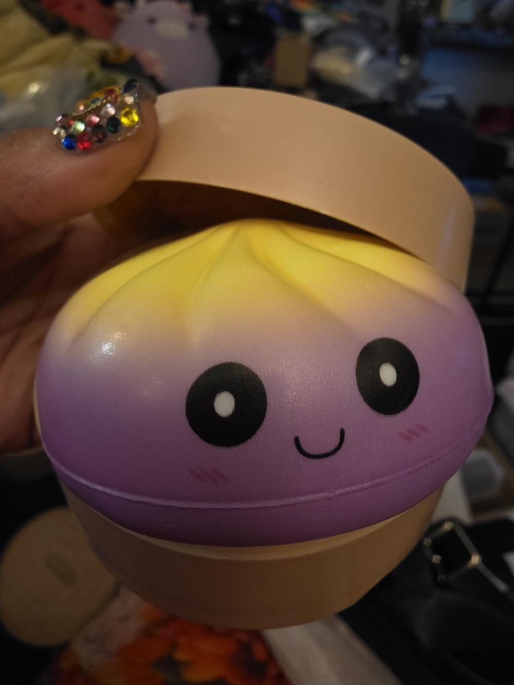 Cute Kawaii Purple & Yellow Squishy Dumpling (Sugar Bear Edition)